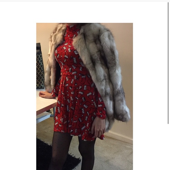 RED HOLIDAY RED DRESS - Picture 4 of 4